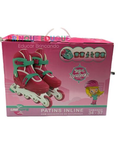 Patins Inline Com Acessorios De Segurança Unitoys